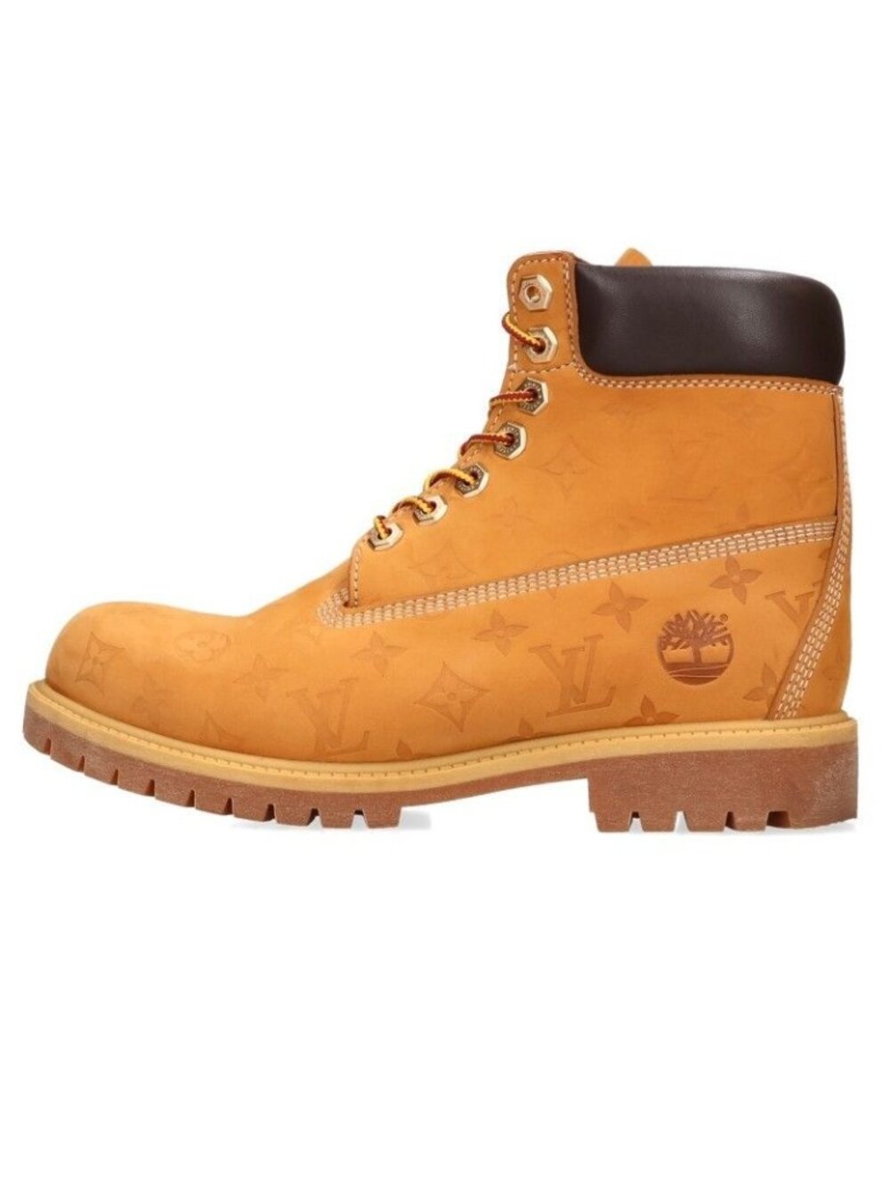 Louis Vuitton Timberland Leather Ankle Boots Monogram Lace-up Boots 9.5